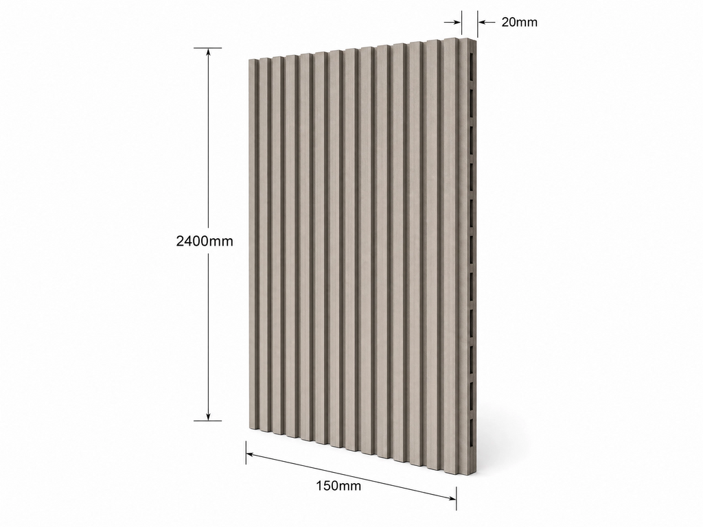 Square Flute Panel-Dark Grey