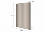 Square Flute Panel-Dark Grey