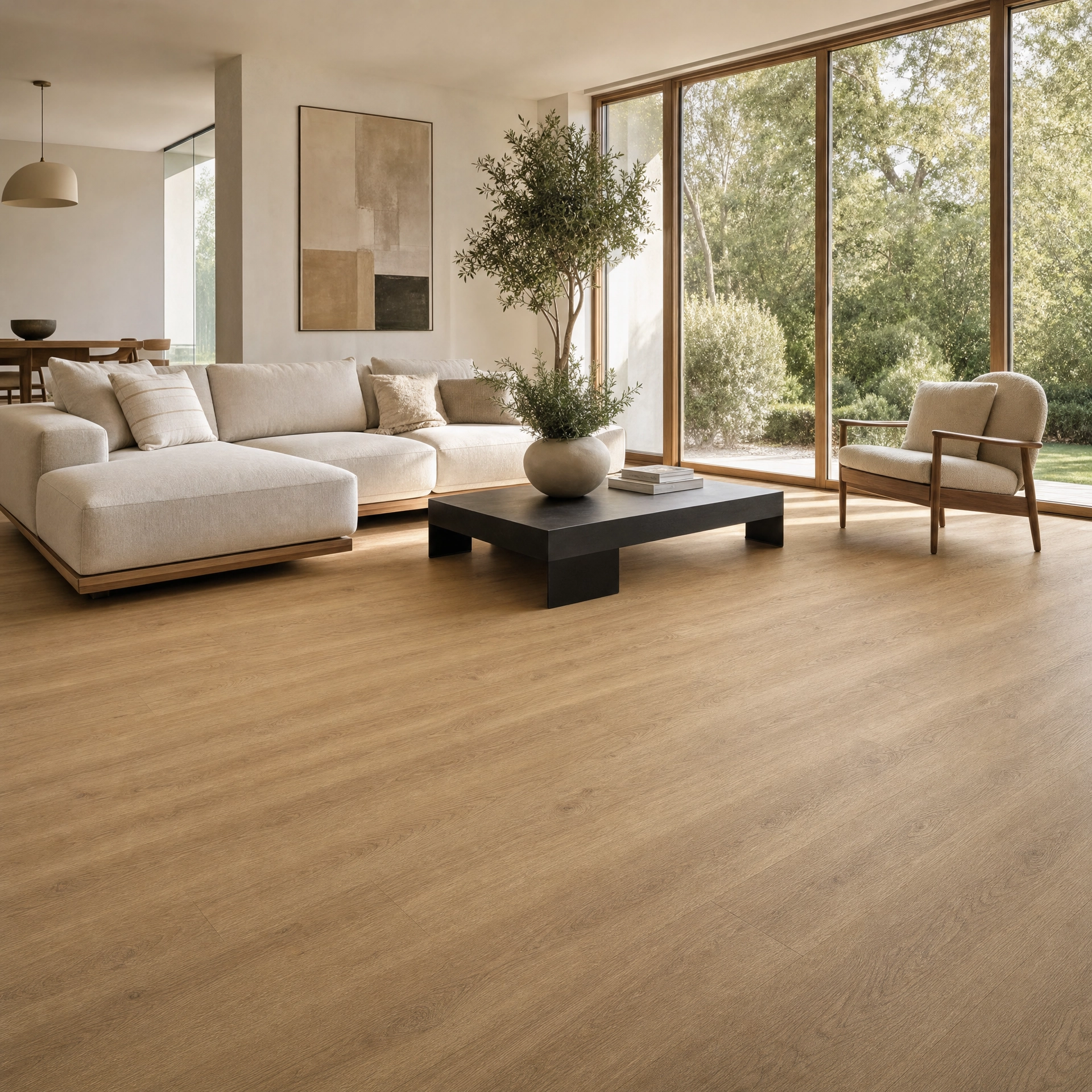 PVC Flat Floor Panel-Light Oak