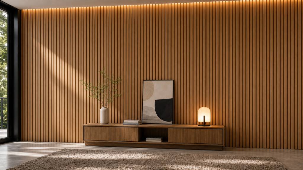 Natural Oak Fluted PVC Wall Panel