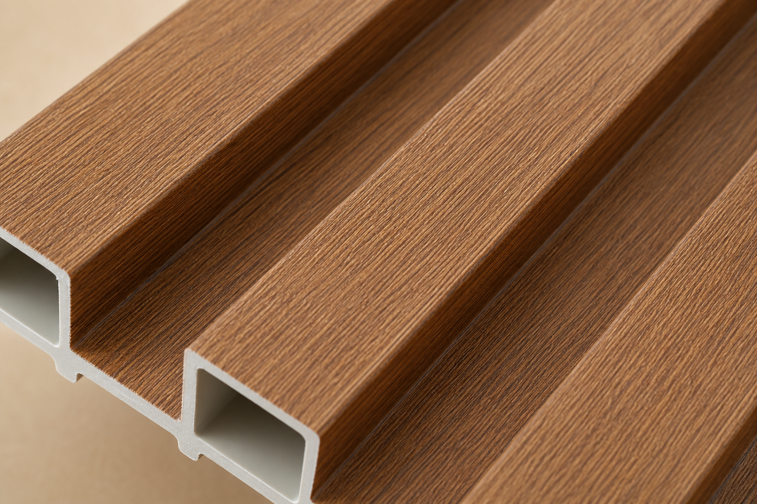 Natural Oak Hollow PVC Fluted Wall Panel