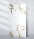 Gloss Sintered Stone Panel - White Marble