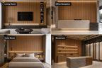 Natural Oak Hollow PVC Fluted Wall Panel
