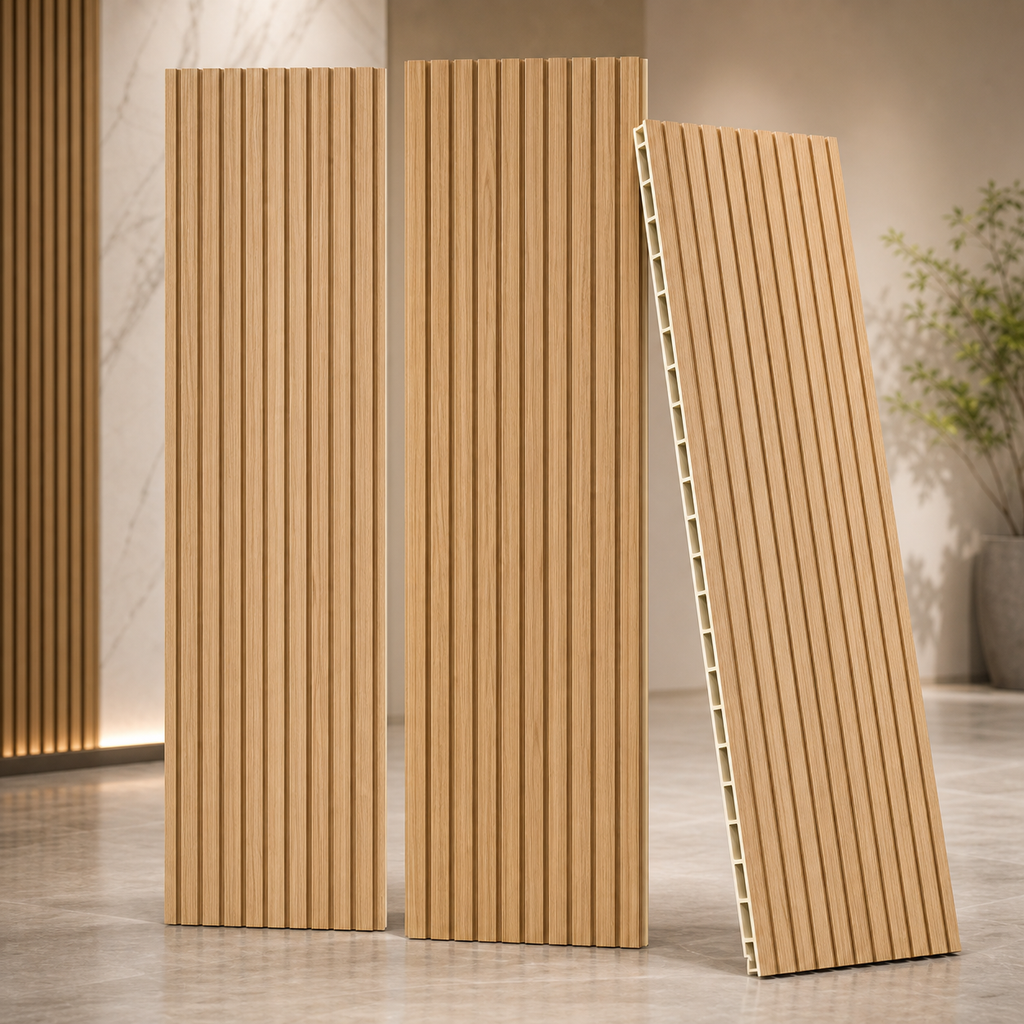 Natural Oak Fluted PVC Wall Panel