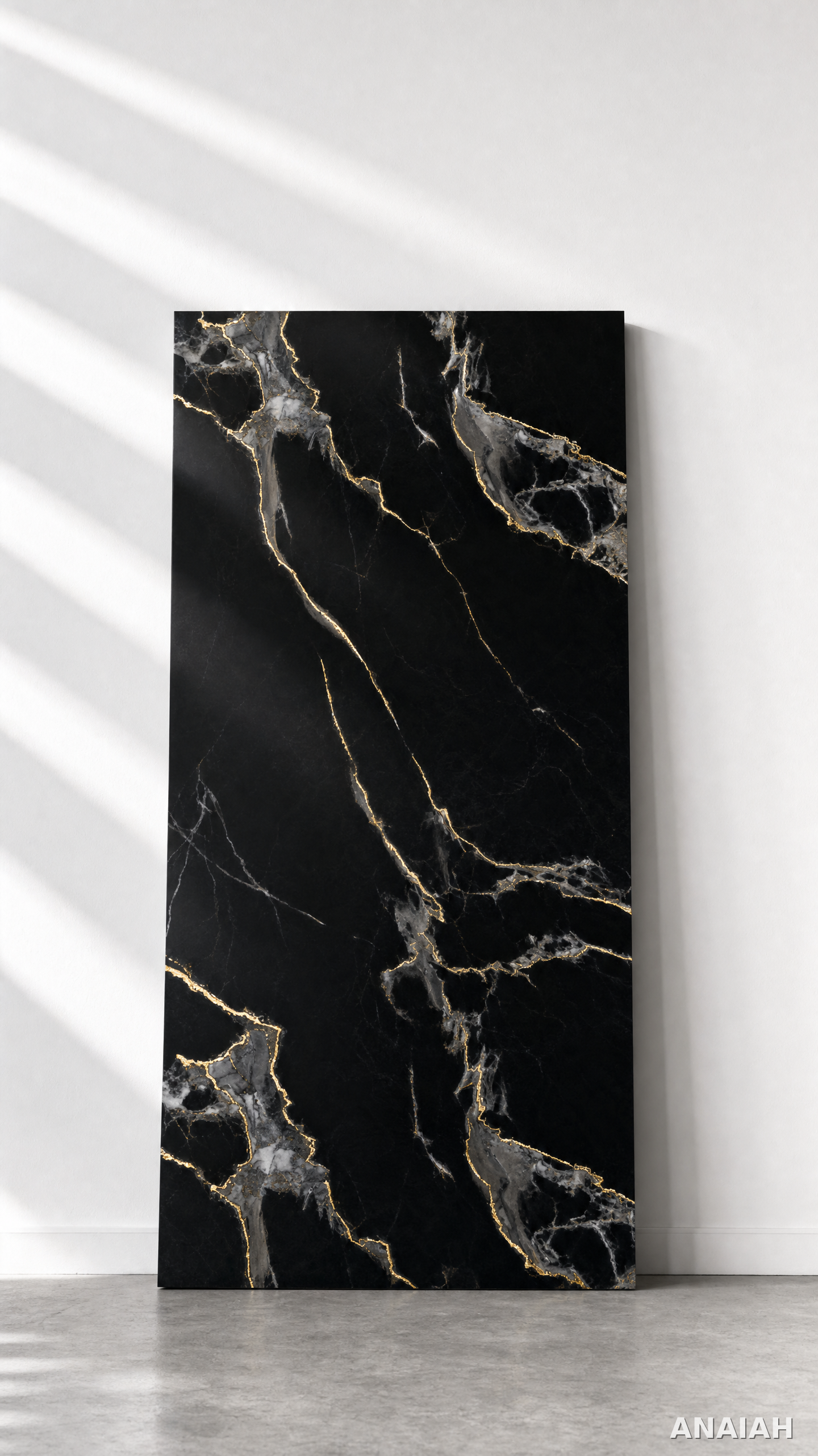 Gloss Sintered Stone Panel - Black