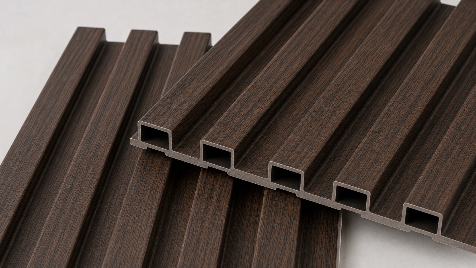 Square Flute Panel-Dark Walnut